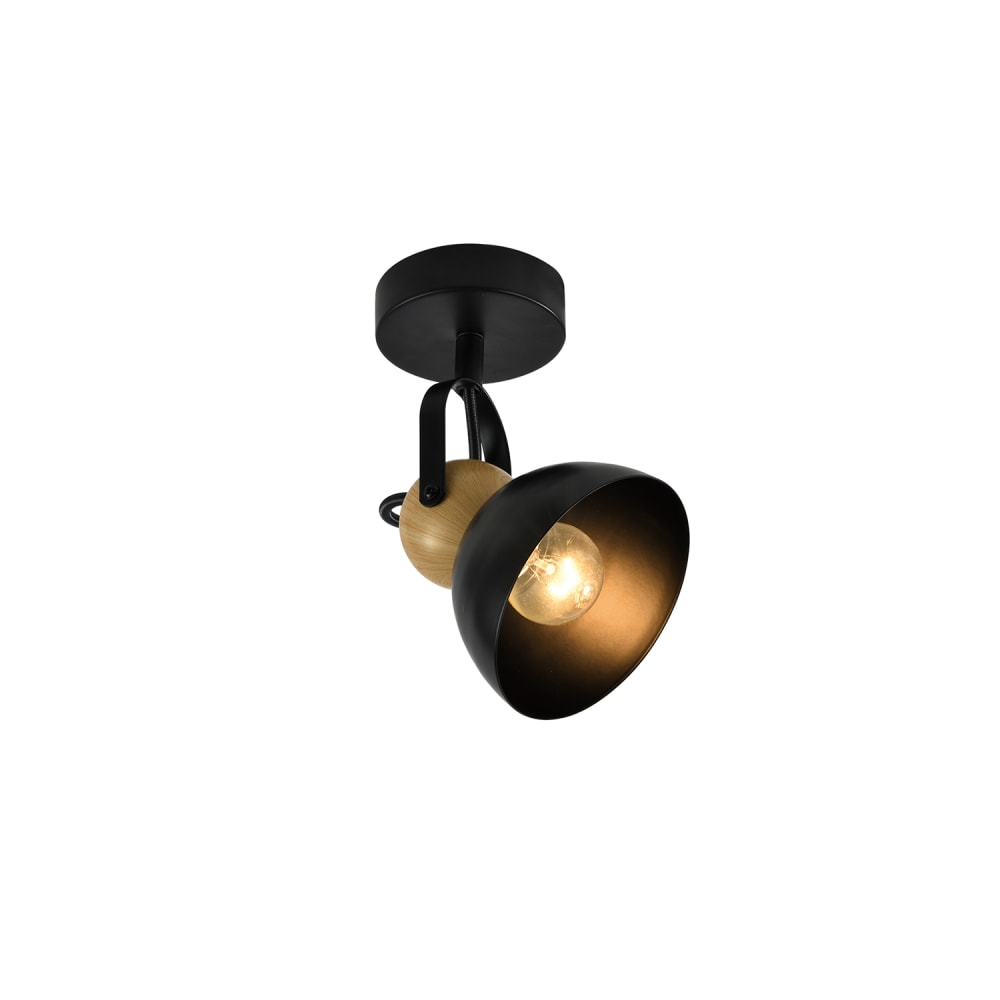 Bond - spot de plafond en métal, coloris noir, l 18 cm, e27, max. 40 w