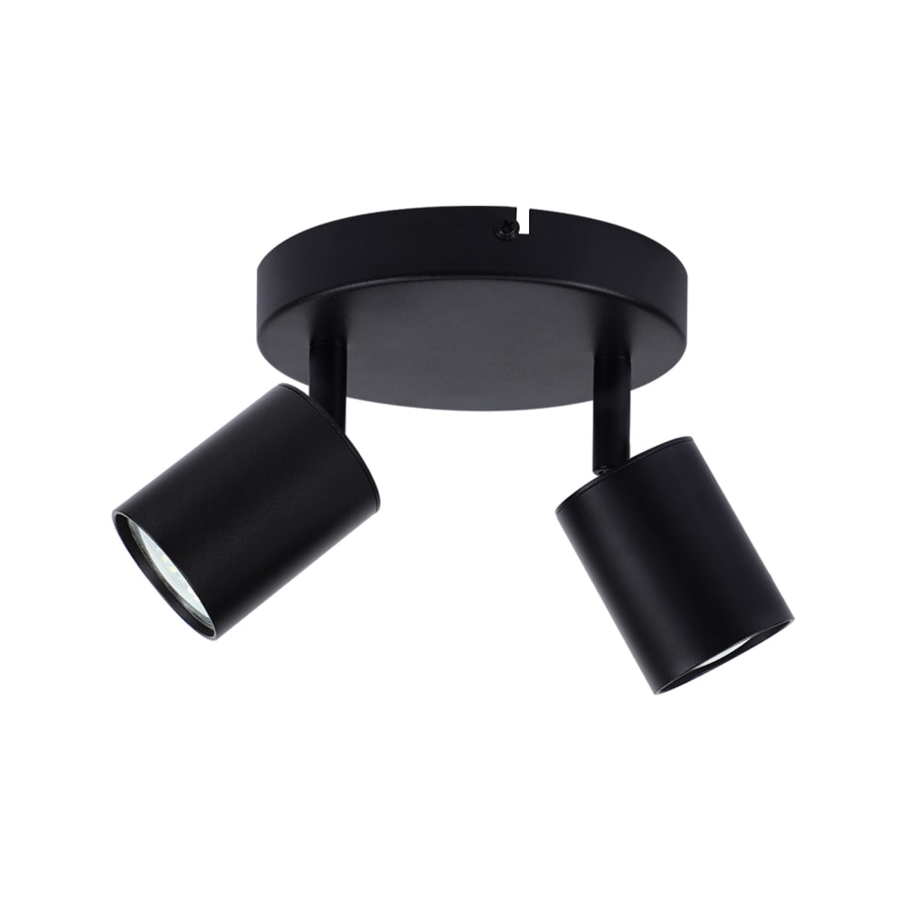 Eiszapfen - spot de plafond en métal, noir, l 15 cm, gu10