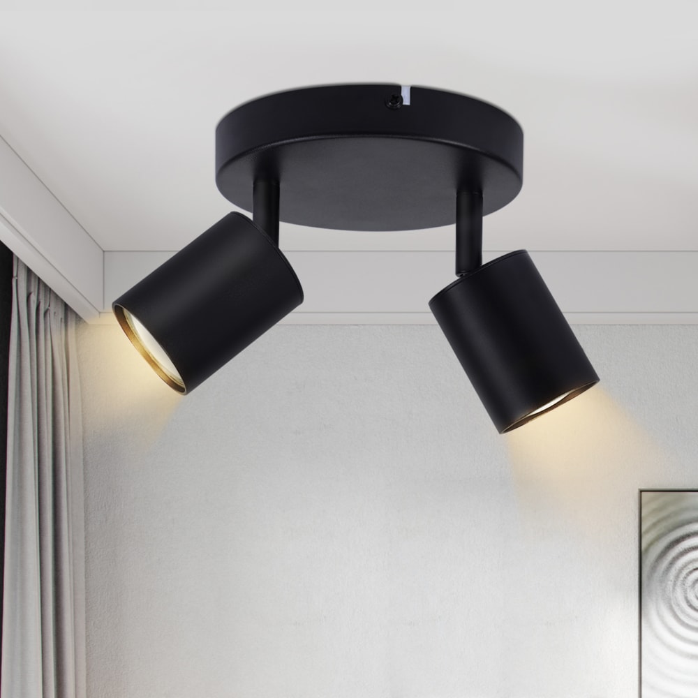 Eiszapfen - spot de plafond en métal, noir, l 15 cm, gu10 — vue 3