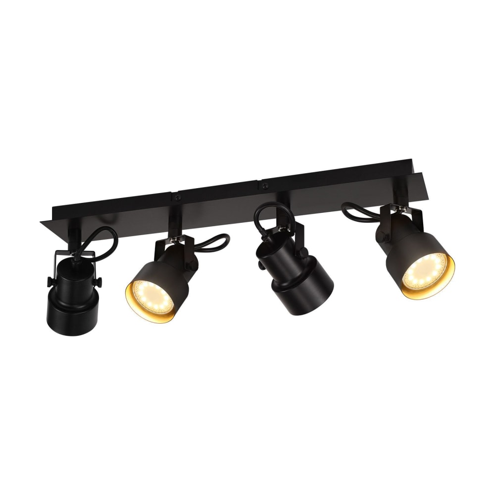 Nettlife Festtagsglanz - Deckenstrahler aus Metall, Schwarz, 43 cm, GU10 style modern Schwarz Metall