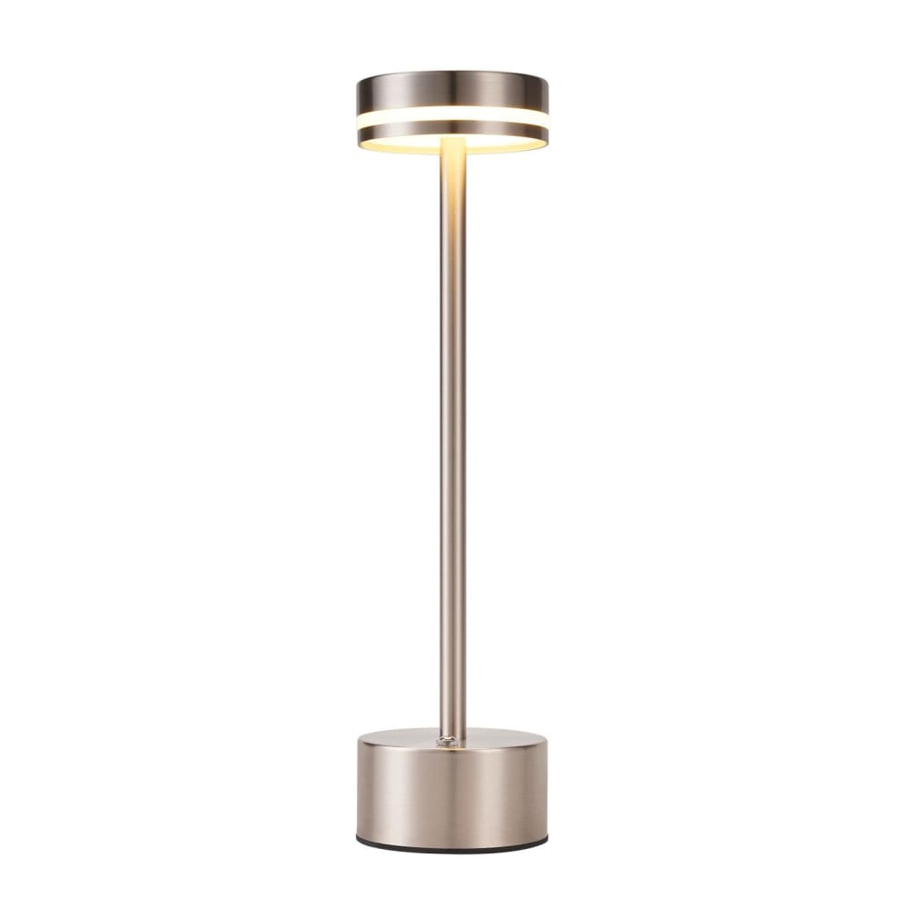 Nettlife Leroux - LED-Tischleuchte aus Metall, Silber, L 8 cm, max. 2 W style modern Silber Metall