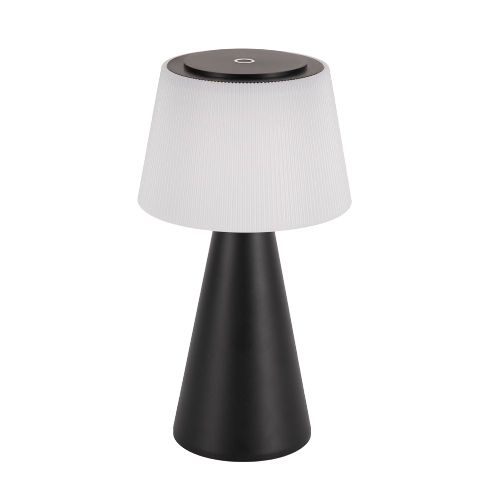 Nettlife Lenz - LED-Tischleuchte aus Kunststoff, Schwarz, L 13 cm, max. 4 W style modern Schwarz Pvc - Polyvinlychlorid