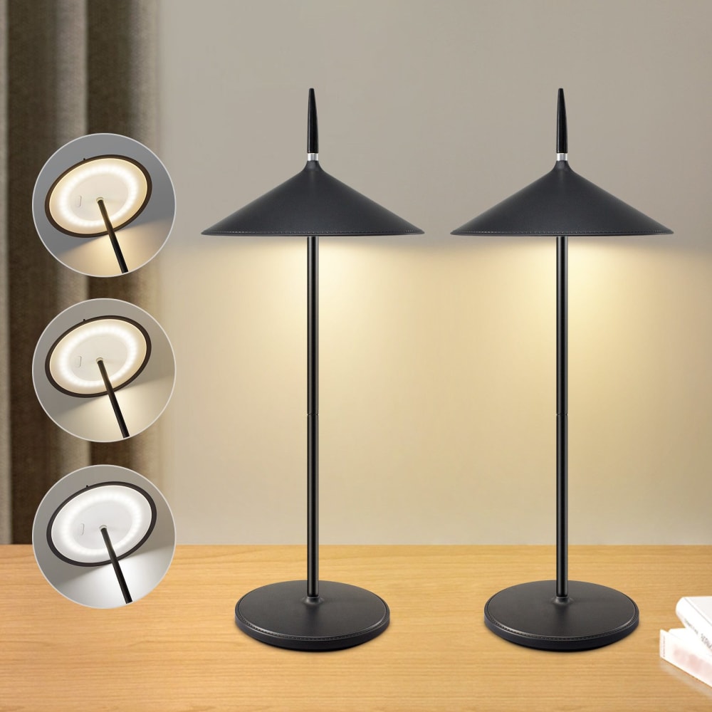 Lichtelf - LED-Tischleuchte aus Kunststoff, Schwarz, 16 cm, max.