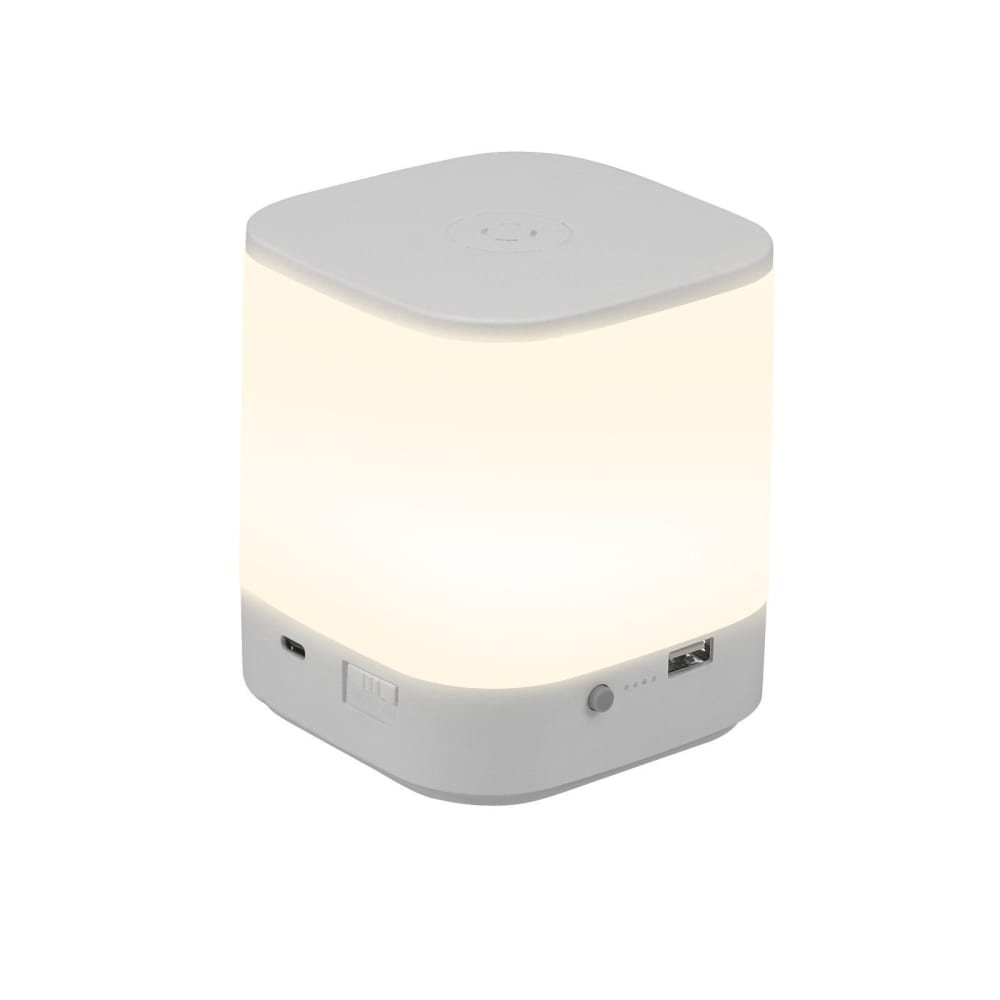 Nettlife Levins - LED-Tischleuchte aus Kunststoff, Weiß, L 10 cm, max. 1 W style modern Weiß Pvc - Polyvinlychlorid