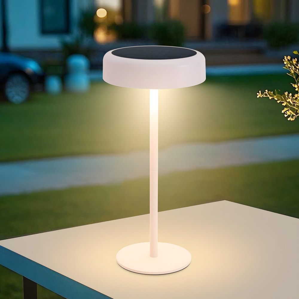 MobilKühler - LED-Tischleuchte aus Kunststoff, Weiß, L 14 cm,
