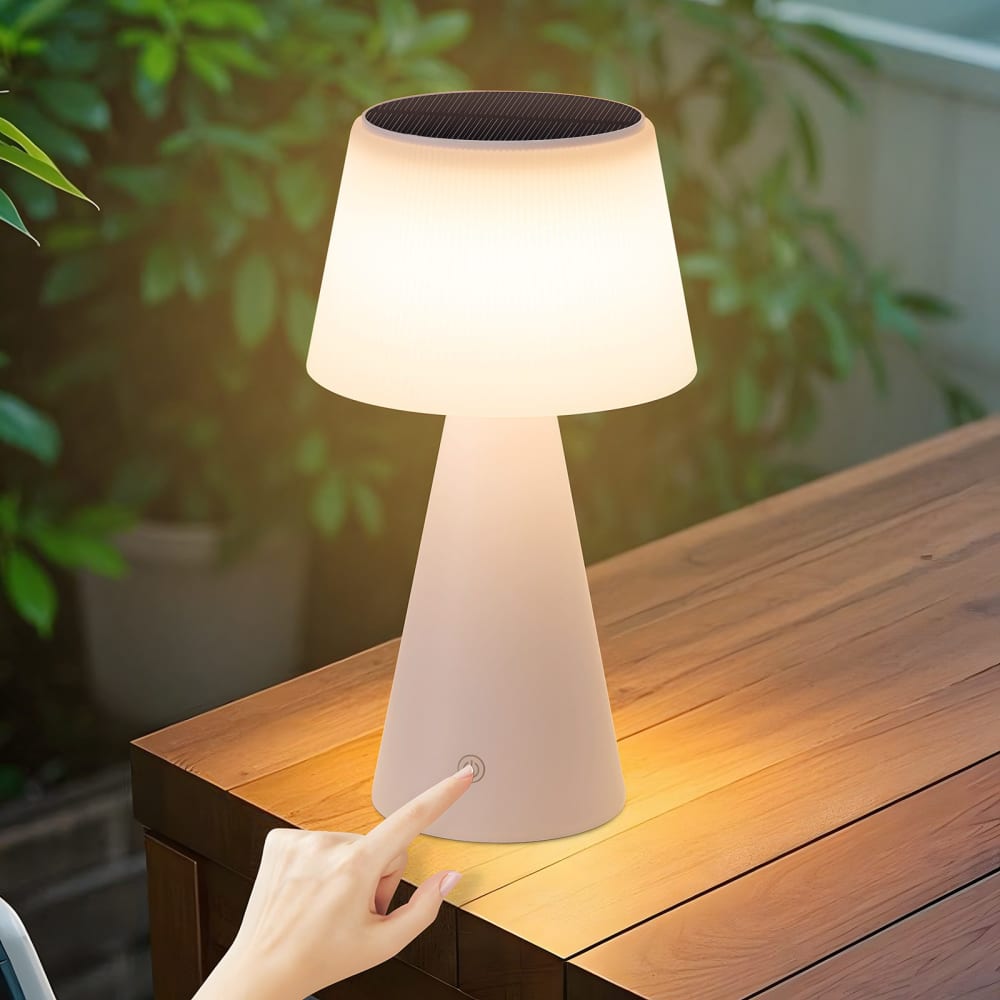 Eleganz - LED-Tischleuchte aus Kunststoff, Weiß, L 13 cm, max. 4