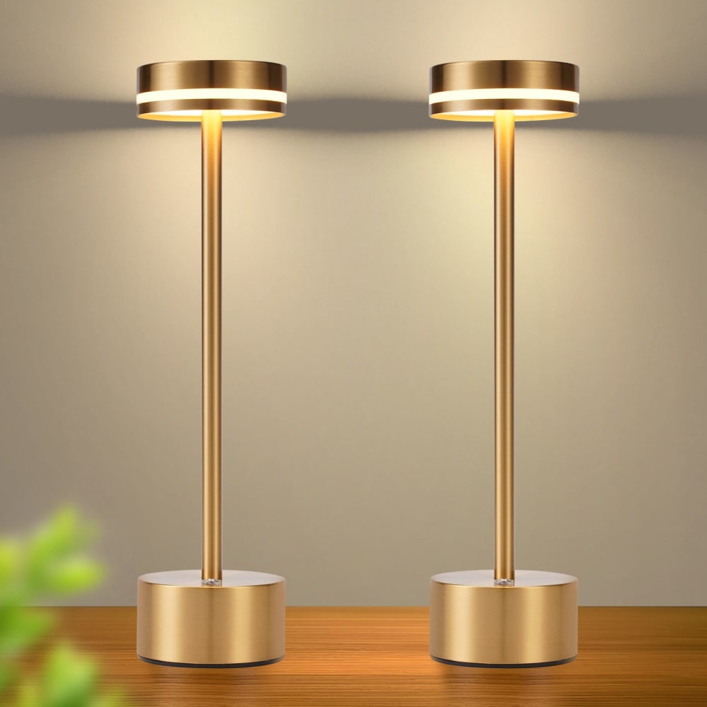 Donnelly - lampe de table led en métal, doré, l 8 cm, max. 2 w — vue 3