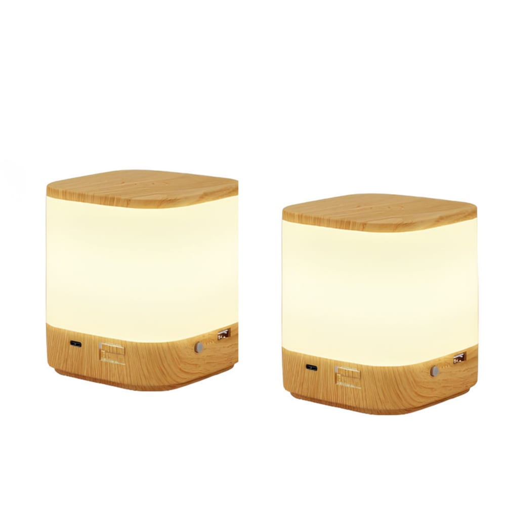 Nettlife Leni - LED-Tischleuchte aus Kunststoff, Braun, 10 cm, max. 1 W style modern Braun Pvc - Polyvinlychlorid