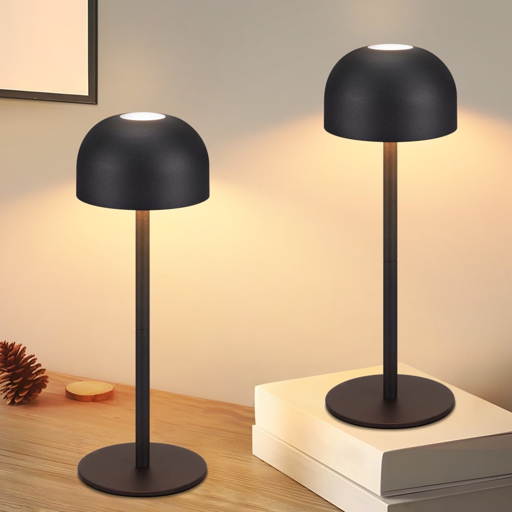 Leipzig - LED-Tischleuchte aus Metall, Schwarz, 9 cm, max. 2 W -
