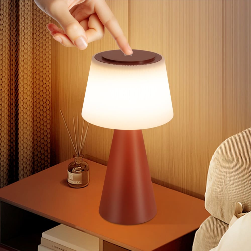 Lehman - LED-Tischleuchte aus Kunststoff, Rot, L 13 cm, max. 4 W