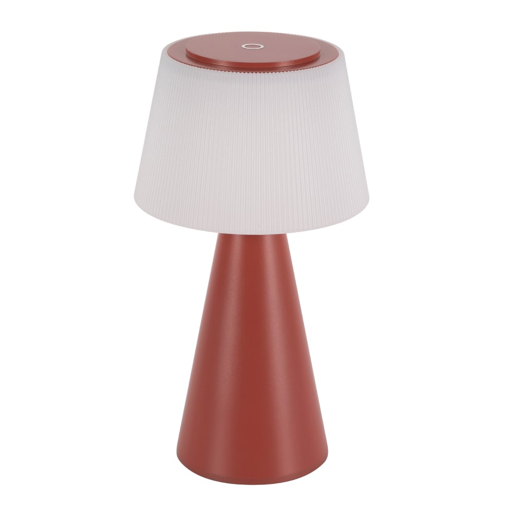 Nettlife Edith - LED-Tischleuchte aus Kunststoff, Rot, L 13 cm, max. 4 W style modern Rot Pvc - Polyvinlychlorid