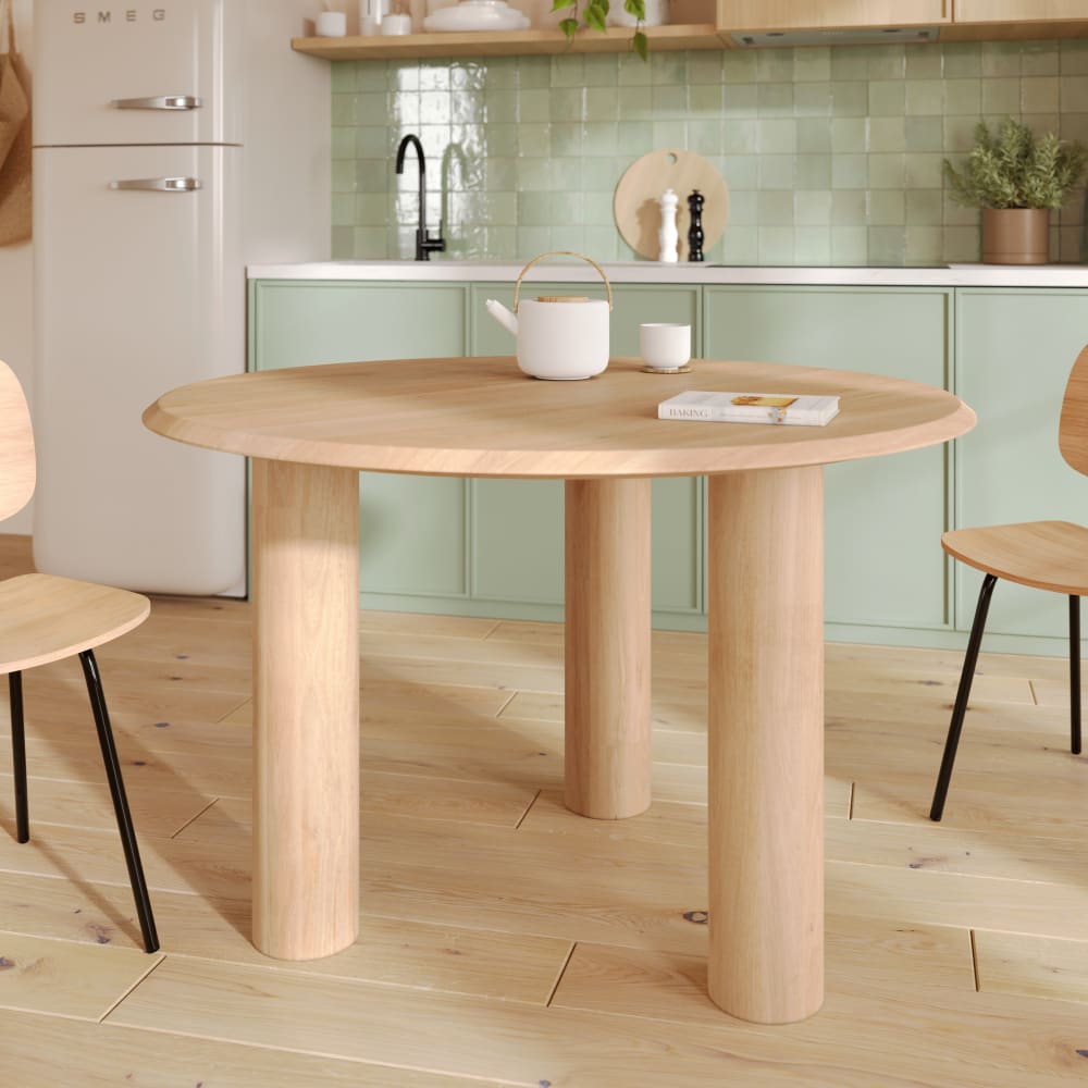 Runde aus Mangoholz für 4 Personen - Maisons Du Monde