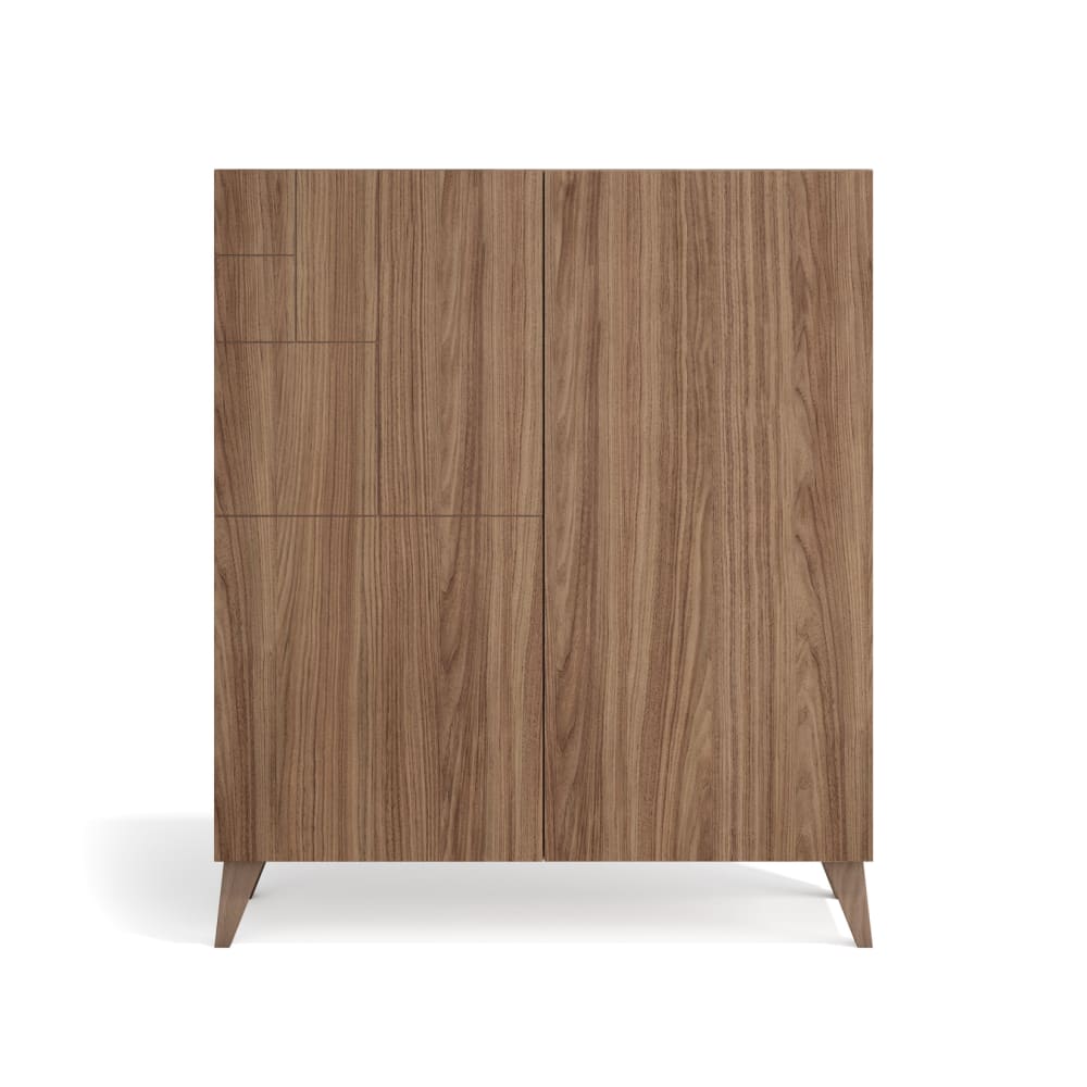 Meuble à chaussures en mélamine noyer 109x90x27 cm