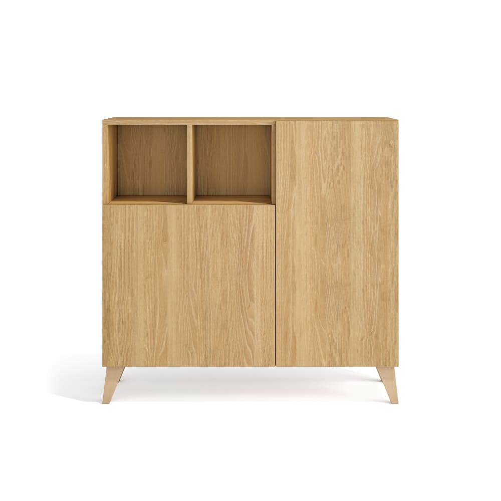 Meuble à chaussures mélaminé chêne doré 87×90×27 cm