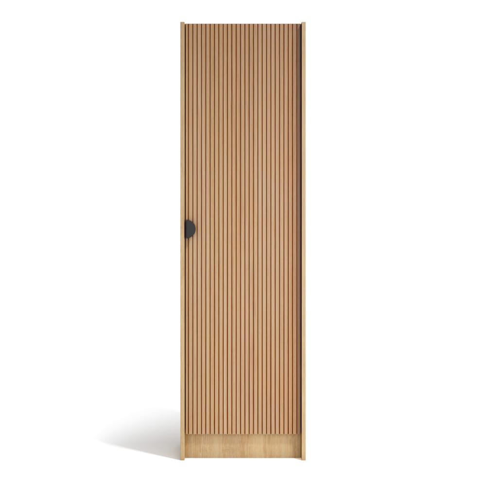 Meuble à chaussures mélamine chêne porte imprimée chêne 175x50x24cm