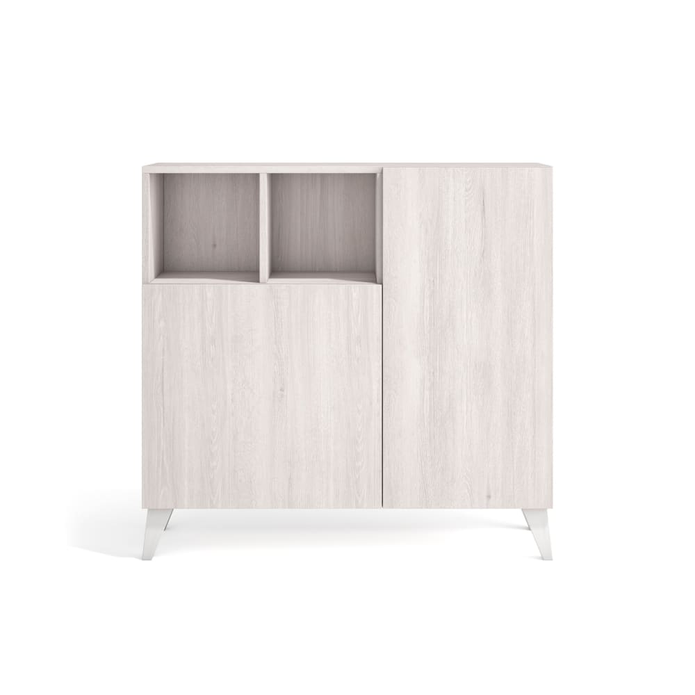 Meuble à chaussures mélaminé blanc 87×90×27 cm