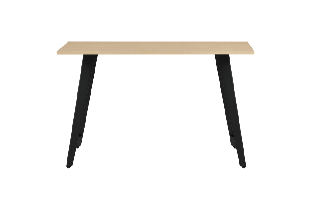 Hispanohogar Flurmöbel-Konsole aus Melamin und Metall Eiche 76×120×40 cm style industrial Braun Spanplatte