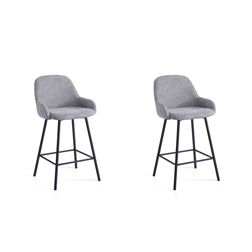 lot de 2 tabourets en - gris