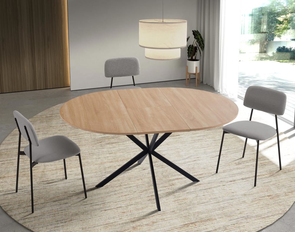 2‑er Set Stühle aus Stoff und Metall grau 80×46×50 cm - Maisons