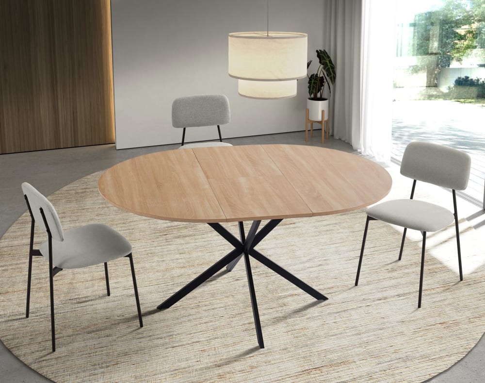 2‑er Set Stühle aus Stoff und Metall beige 80×46×50 cm - Maisons