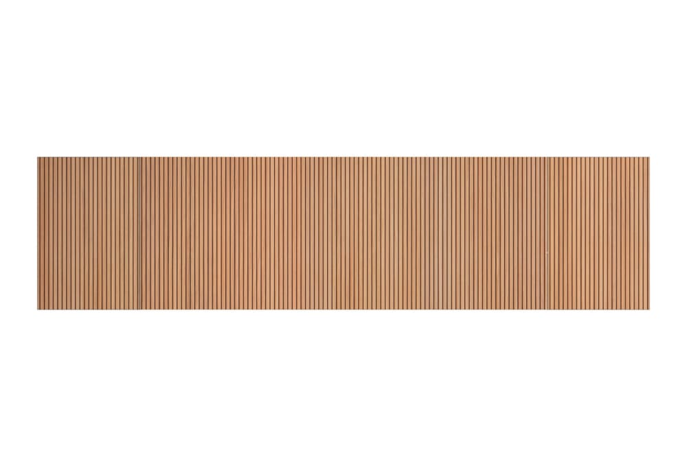 Herdasa Kopfteil für Bett 140 cm geriffeltes Lattenoptik Eiche 67x225x3 cm style modern Braun Spanplatte
