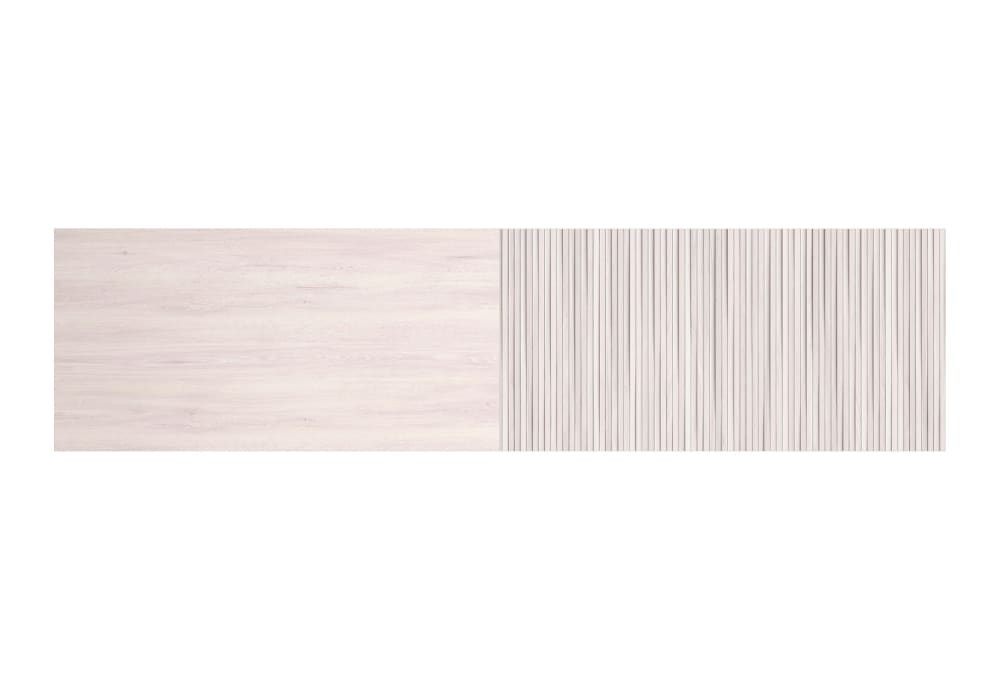 Herdasa Kopfteil für Bett 140 cm Weiß Lattenoptik weißen 67x225x3 cm style modern - Spanplatte