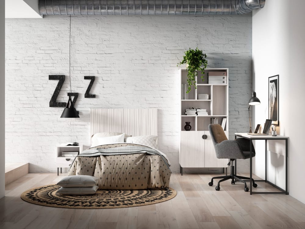 Tête de lit pour lit 90 cm blanc impression blanc 67x100x3 cm