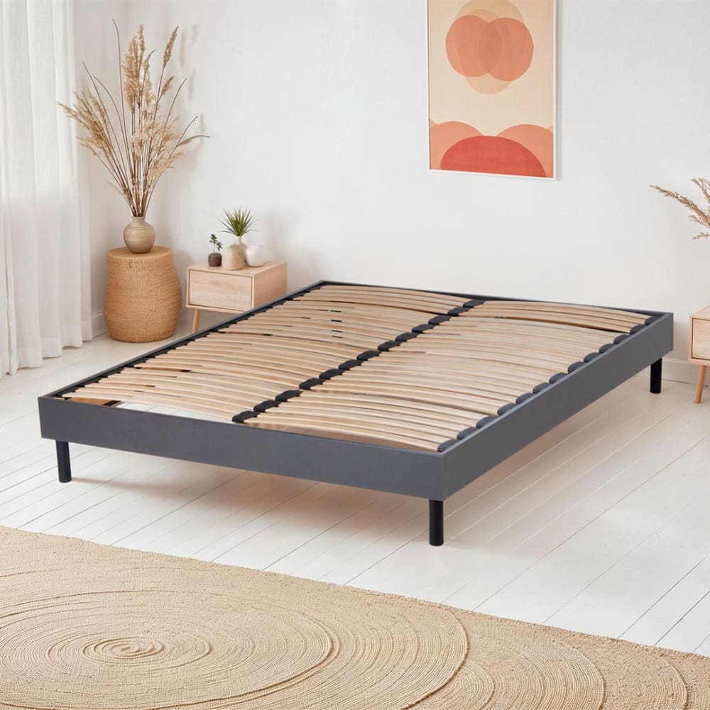Sommier en kit à lattes couleur Gris 180x200 - Maisons du Monde