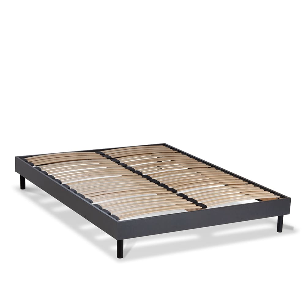 Sommier en kit à lattes en kit couleur Gris 160x200