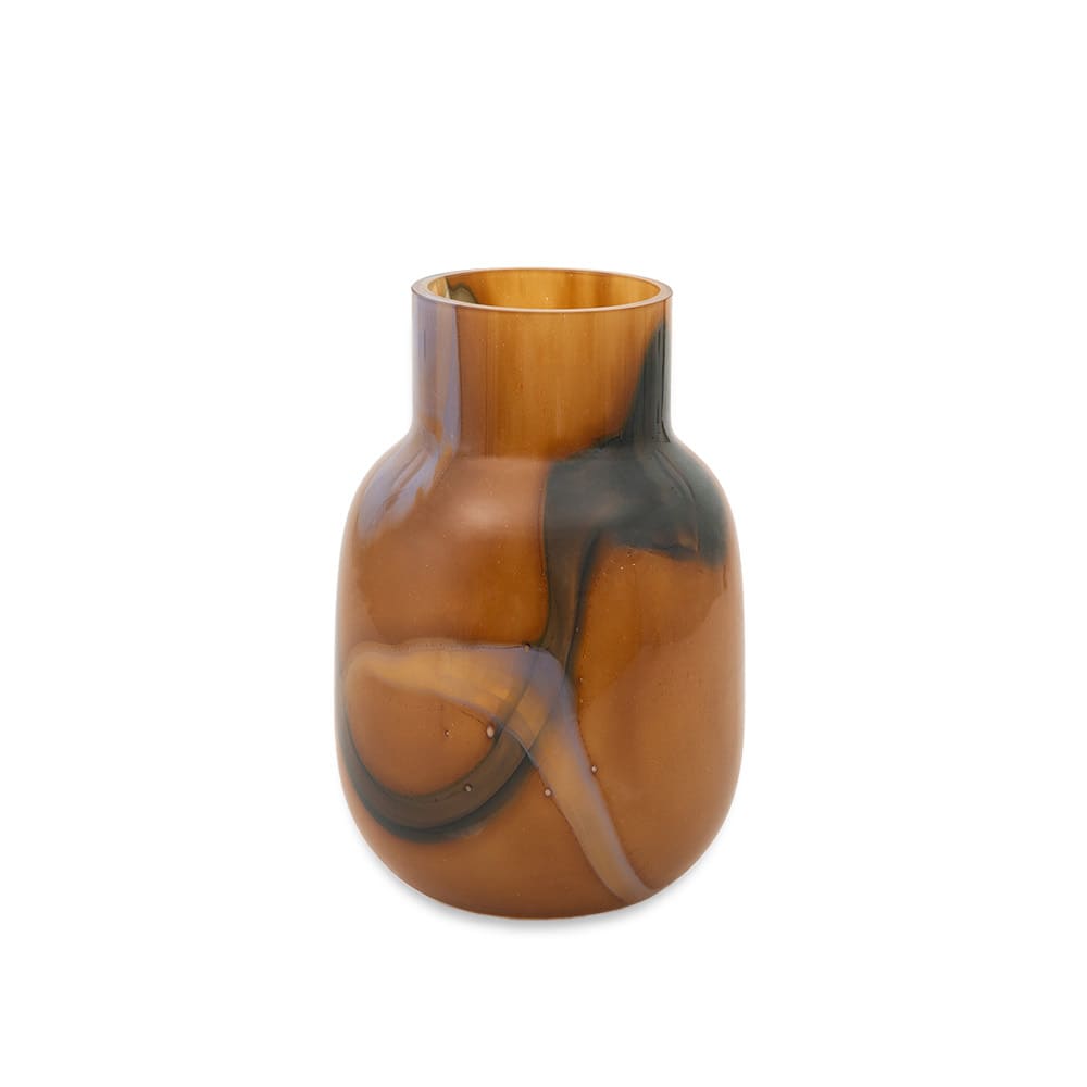 Vase Verre fumé marron 14x20 cm