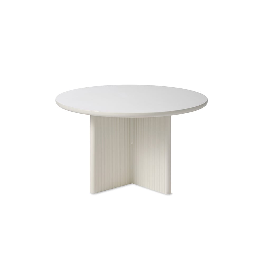 Table basse ronde ø80 cm bois strié