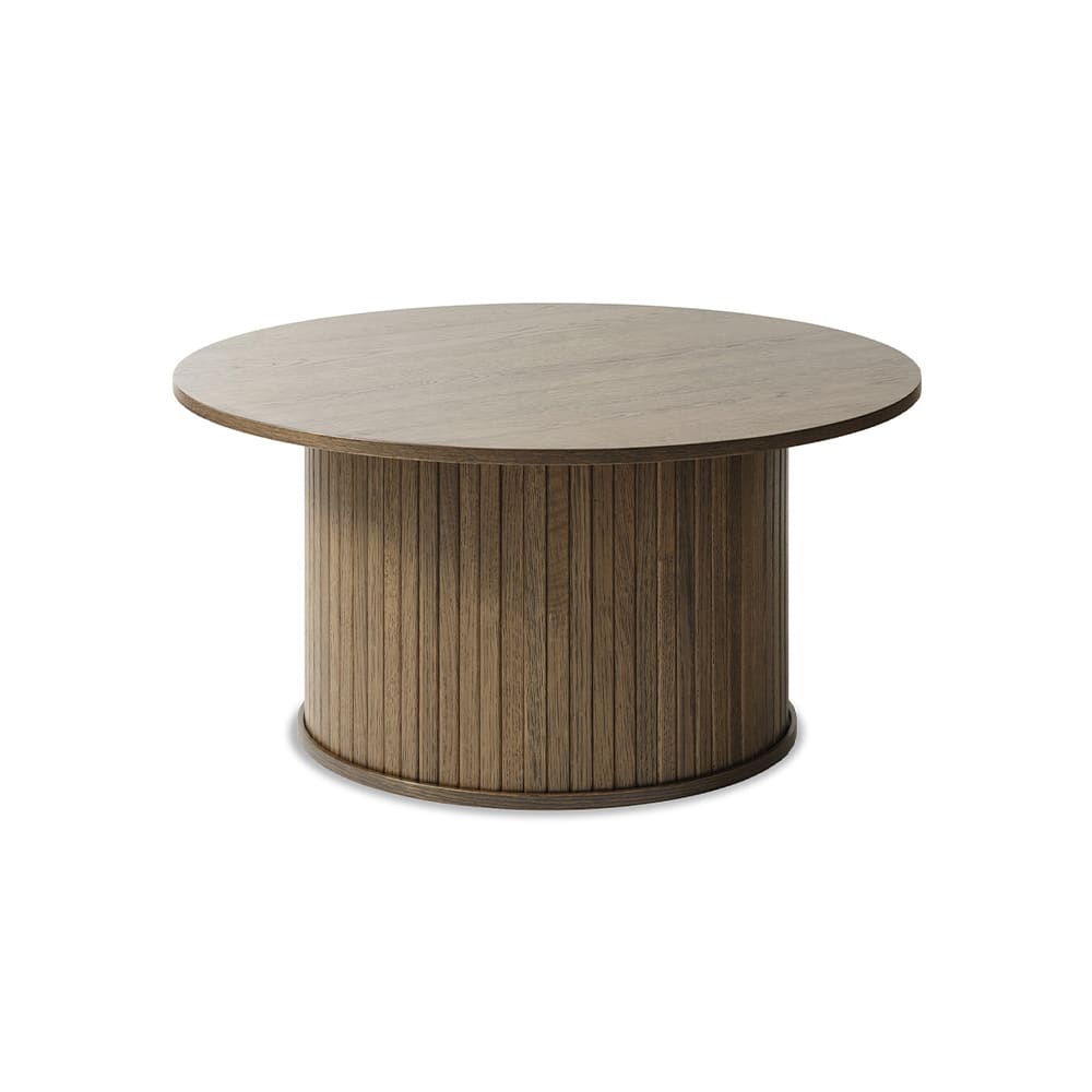 Table basse ronde ø90 cm bois foncé