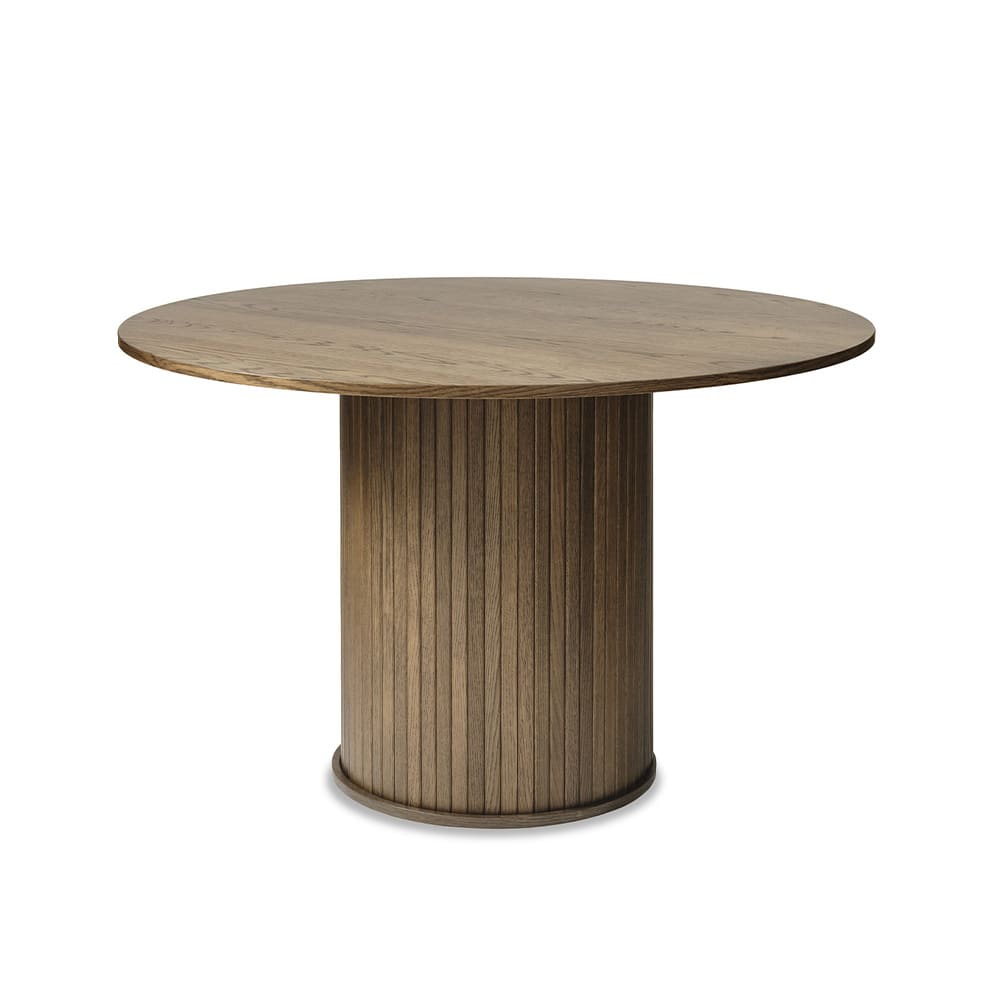 Table à manger ronde ø120 cm bois foncé