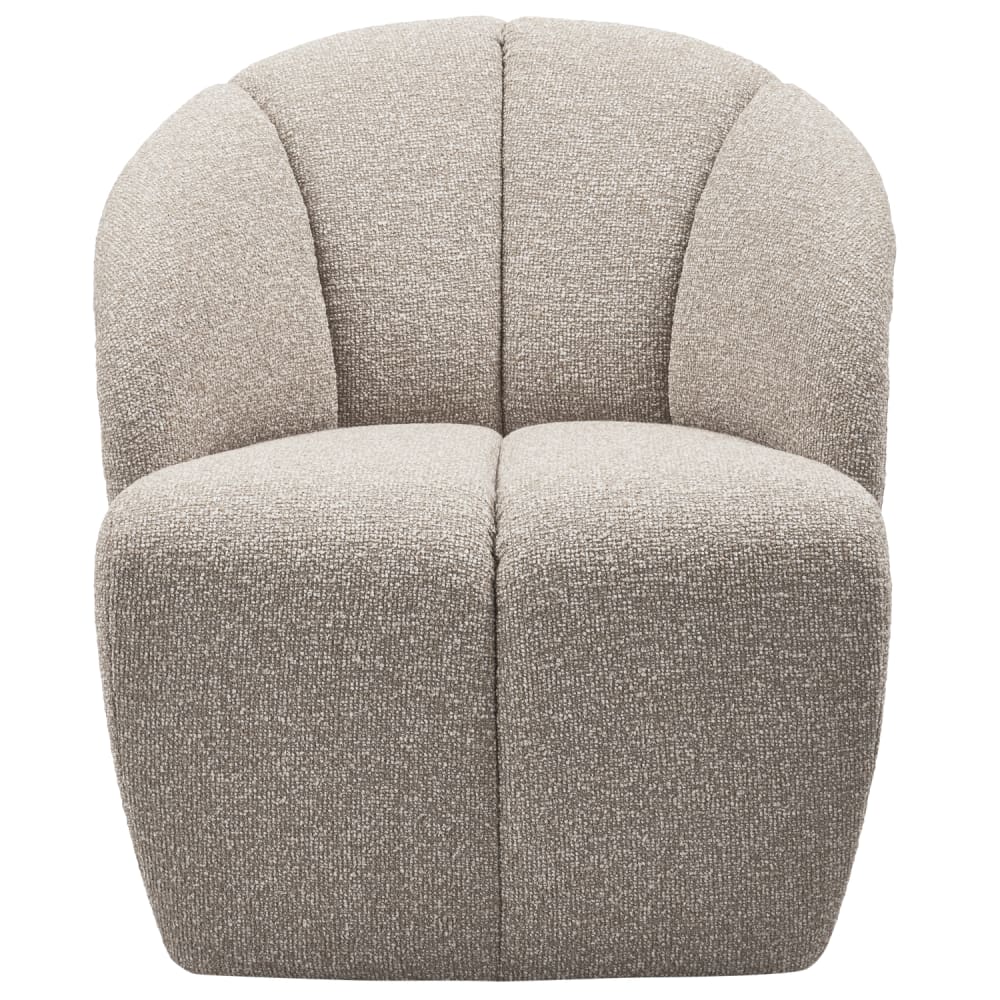 fauteuil en bouclé beige