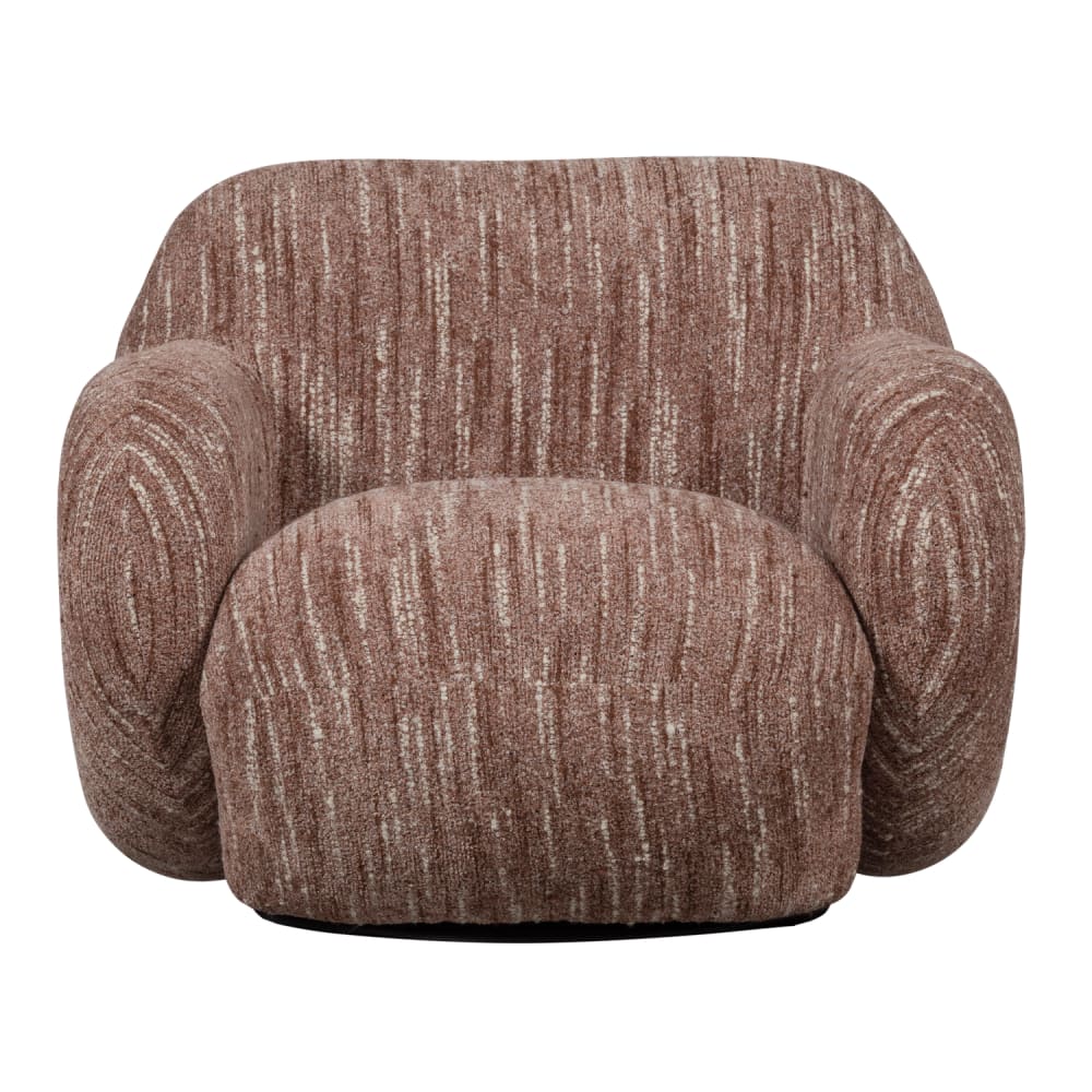 Fauteuil en chenille vieux rose Fauteuil en chenille vieux rose