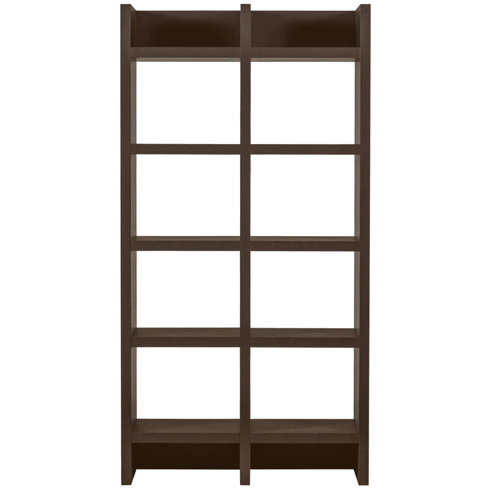 Bibliothèque ouverte en mdf 195x100x40 brun foncé