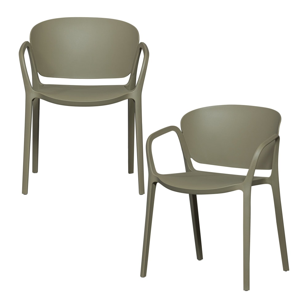 Lot 2 chaises jardin - vert