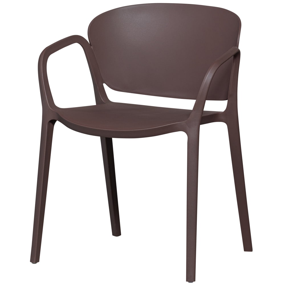 Lot de 2 chaises de jardin en polypropylène brun espresso
