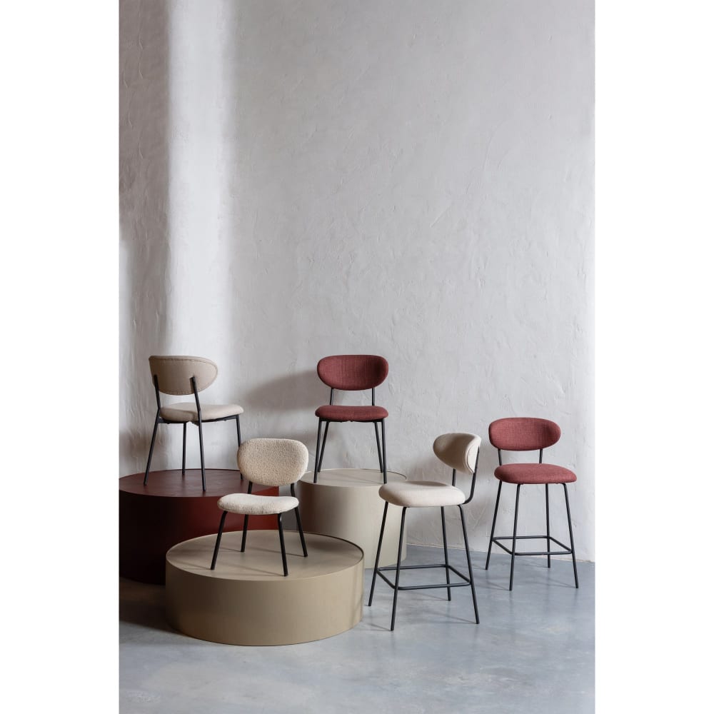2er Set Esszimmerstühle aus Polyester, Beige - Maisons Du Monde
