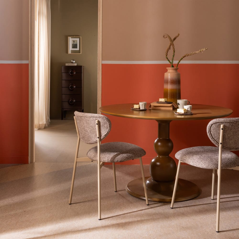 2er Set Esszimmerstühle aus Webstoff, sand - Maisons Du Monde