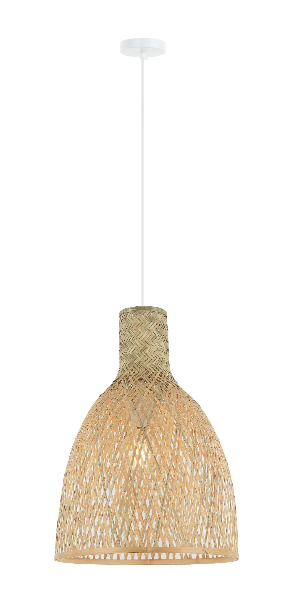lampara techo colgante bambu natural