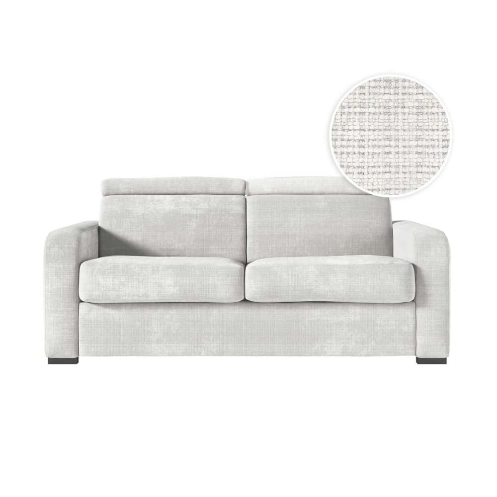 Canapé convertible couchage 160x190cm en tissu chenille beige