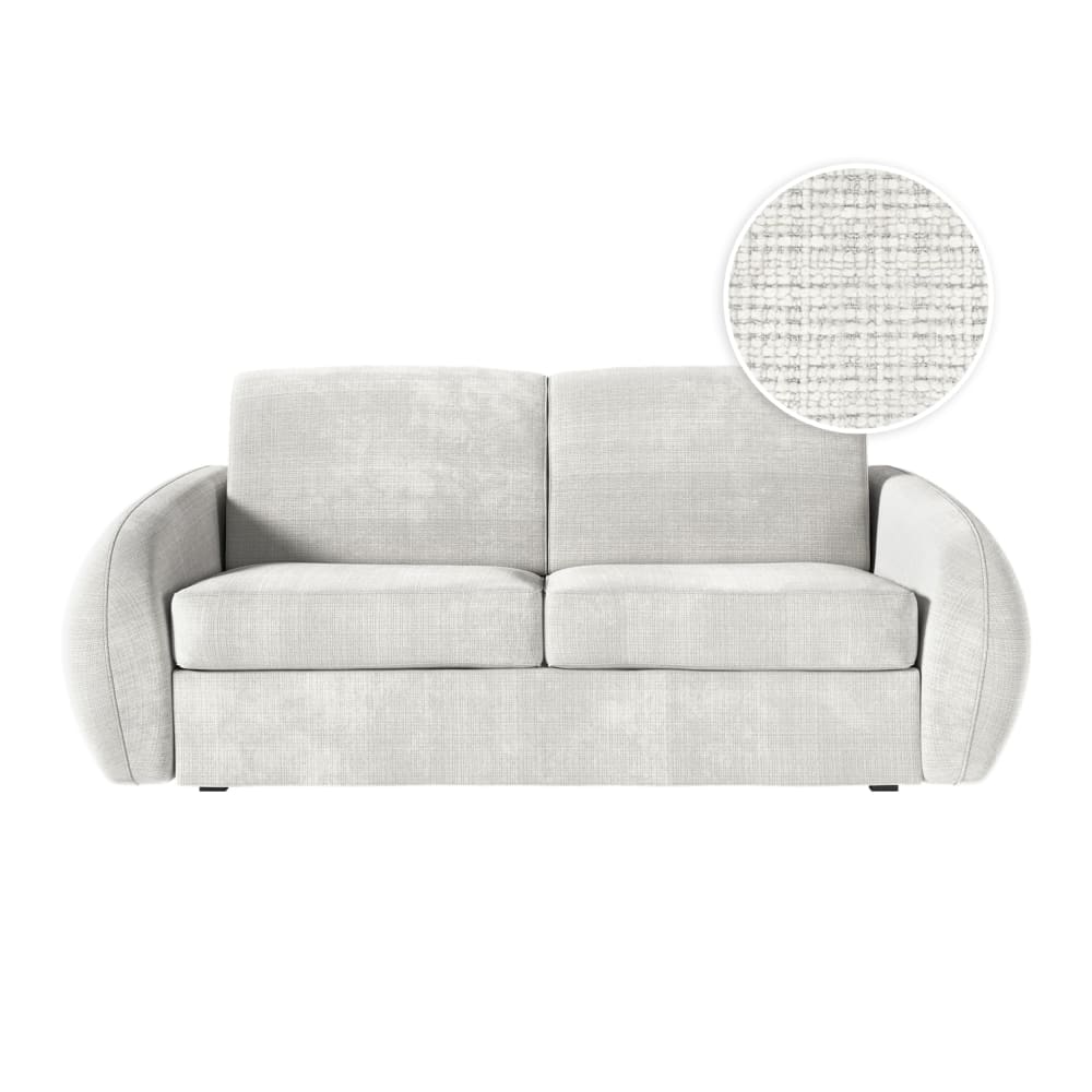 Canapé convertible couchage 140x190cm - matelas 13cm - tissu beige