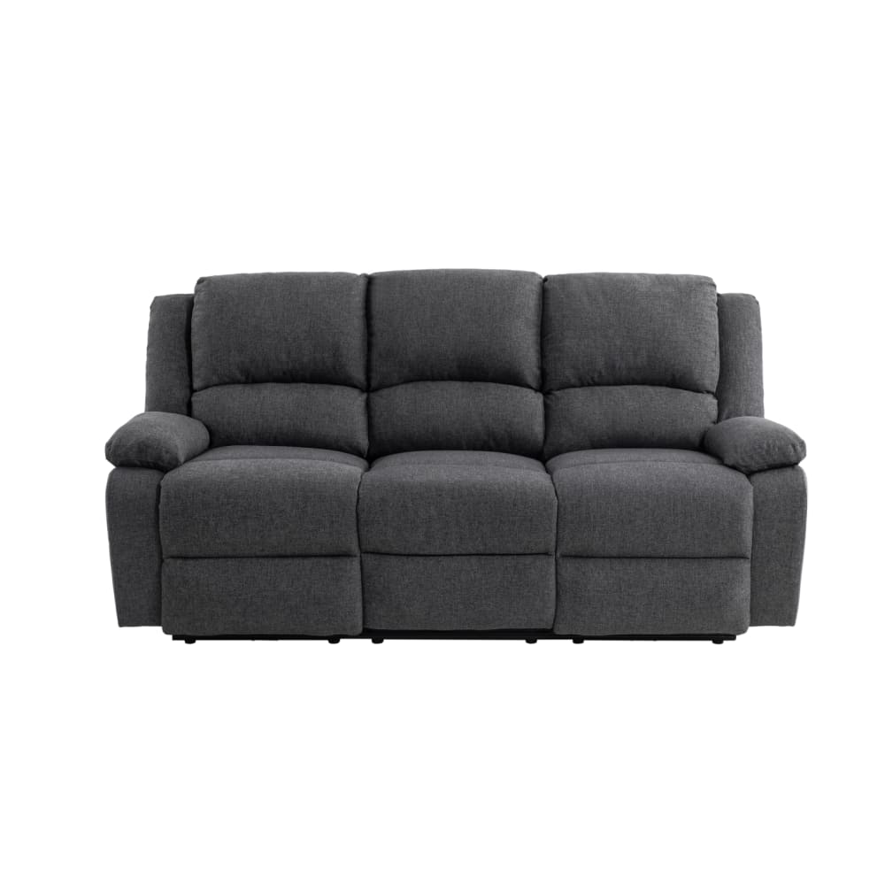 Canapé Relaxation électrique 3 places en Tissu - Gris foncé