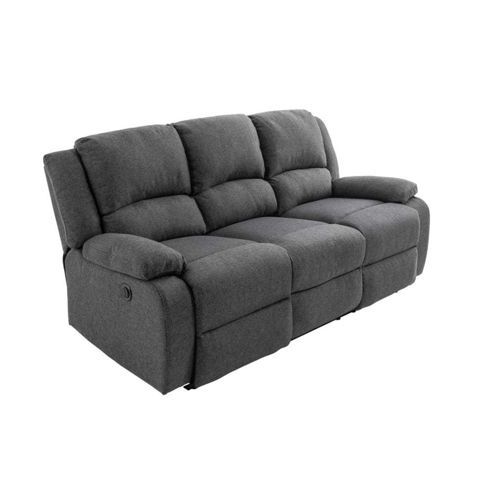 Canapé Relaxation électrique 3 places en Tissu - Gris foncé