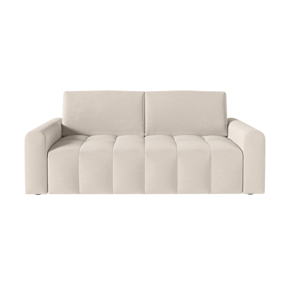 Canapé convertible couchage 140x190cm matelas 13cm tissu - Beige