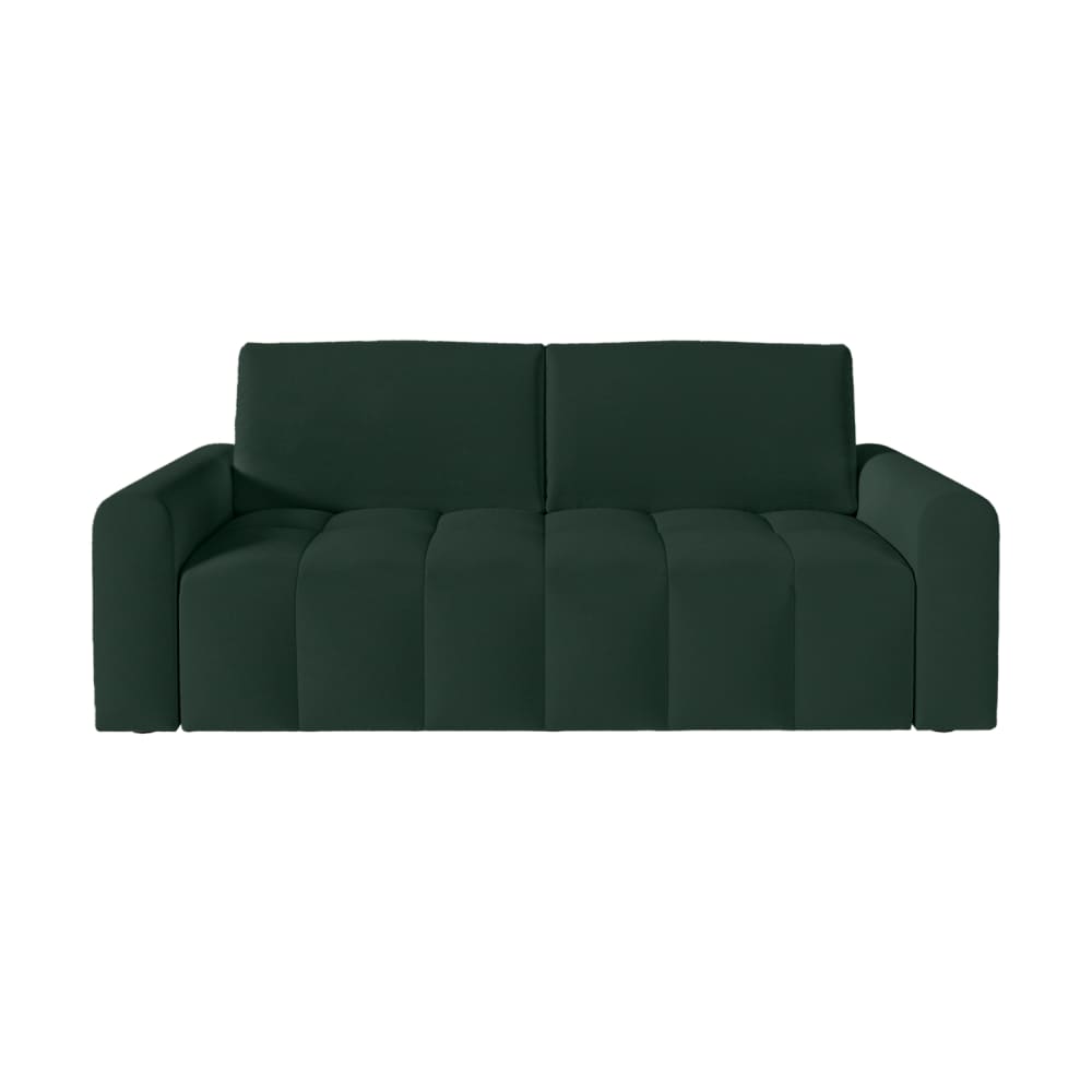 Canapé convertible couchage 160x190cm matelas 13cm tissu - Vert foncé