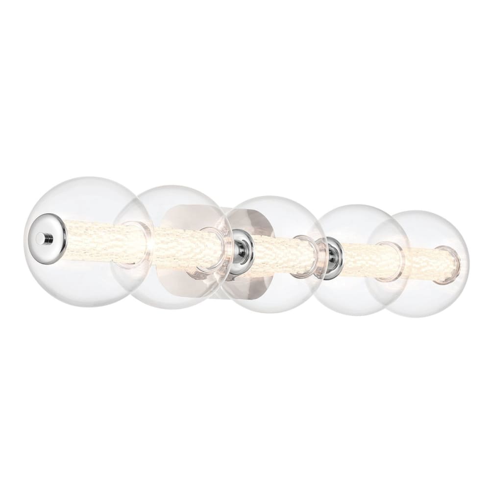 Applique Murale Aluminium, Acier, Verre transparent Chrome Poli