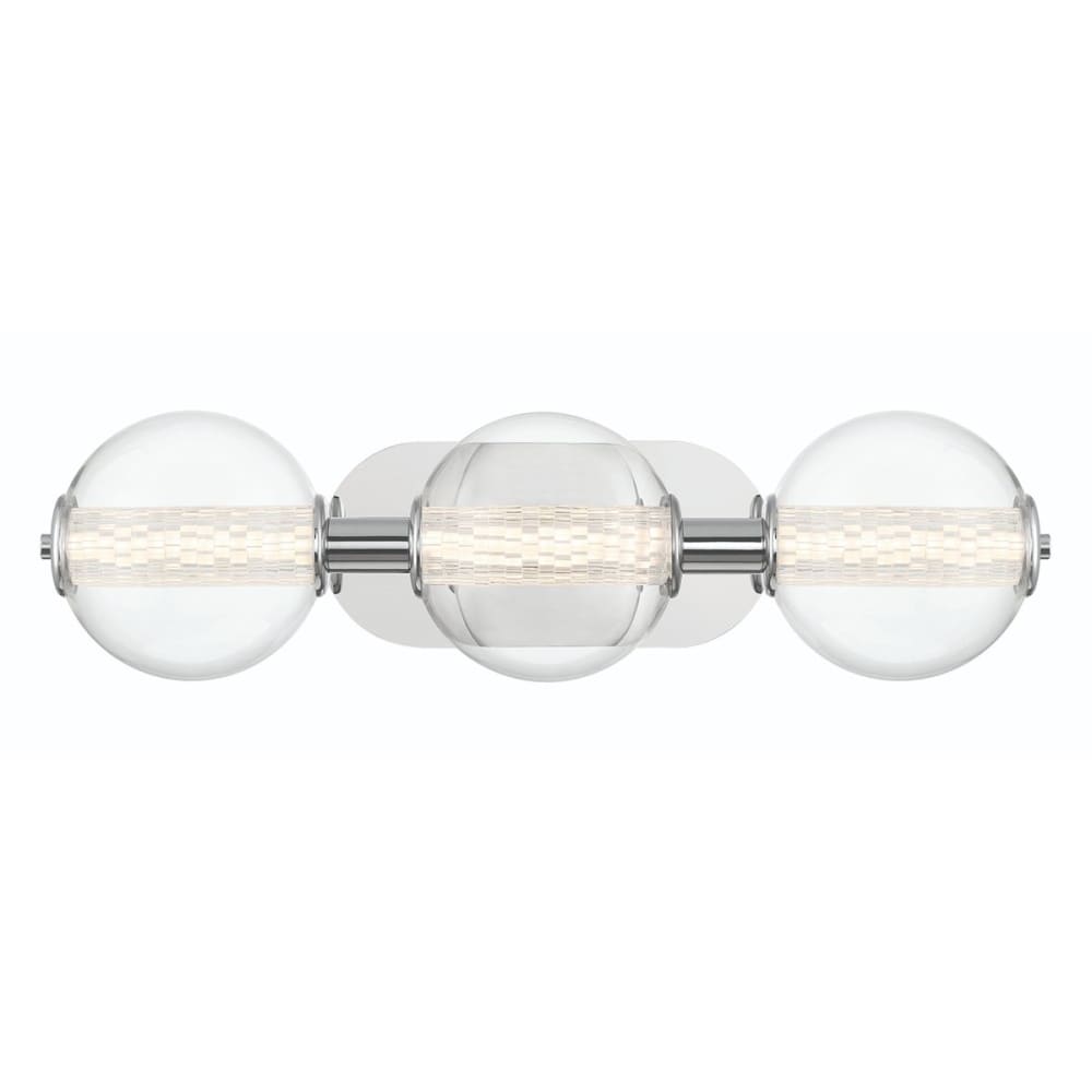Applique Murale Aluminium, Acier, Verre transparent Chrome Poli — vue 4
