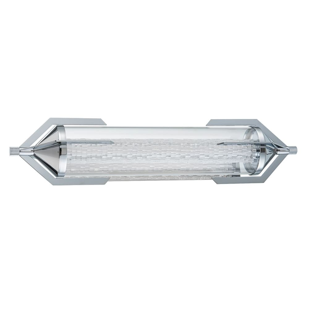 Applique Murale Aluminium, Acier, Verre transparent Chrome Poli